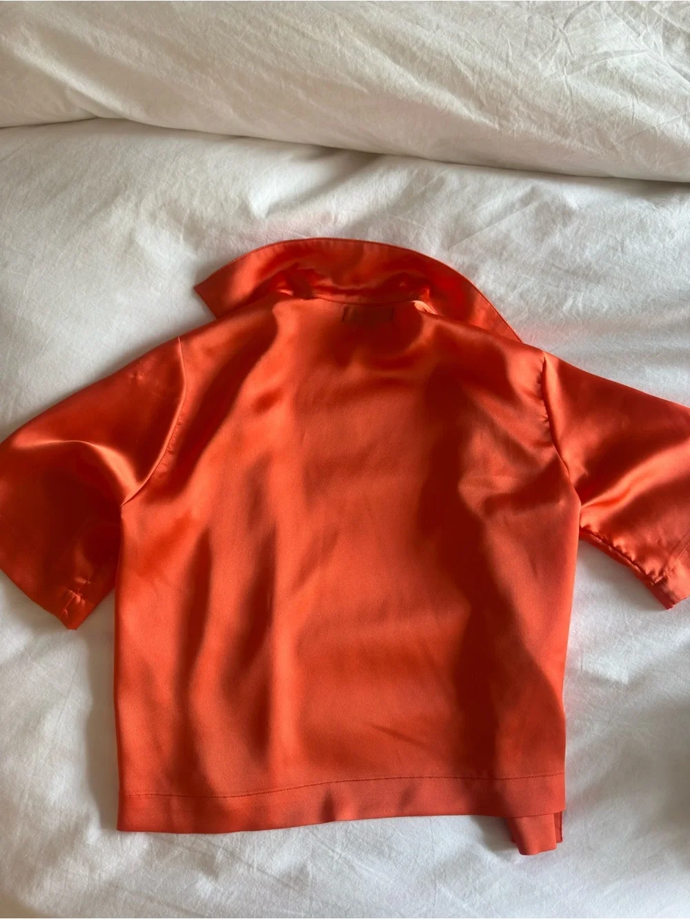 APPARIS Orange Satin 2-Piece Set